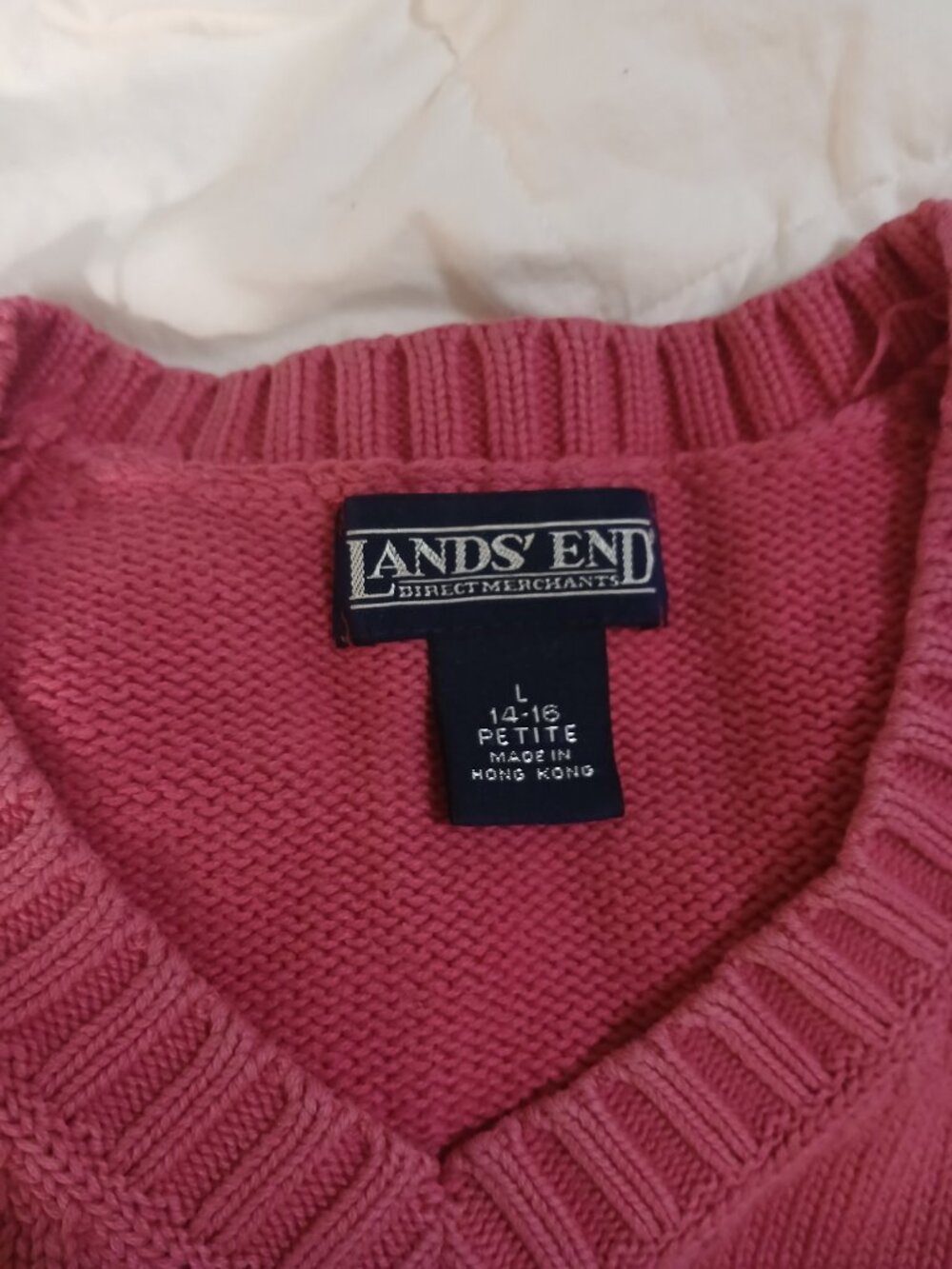 Lands End Pink Sweater